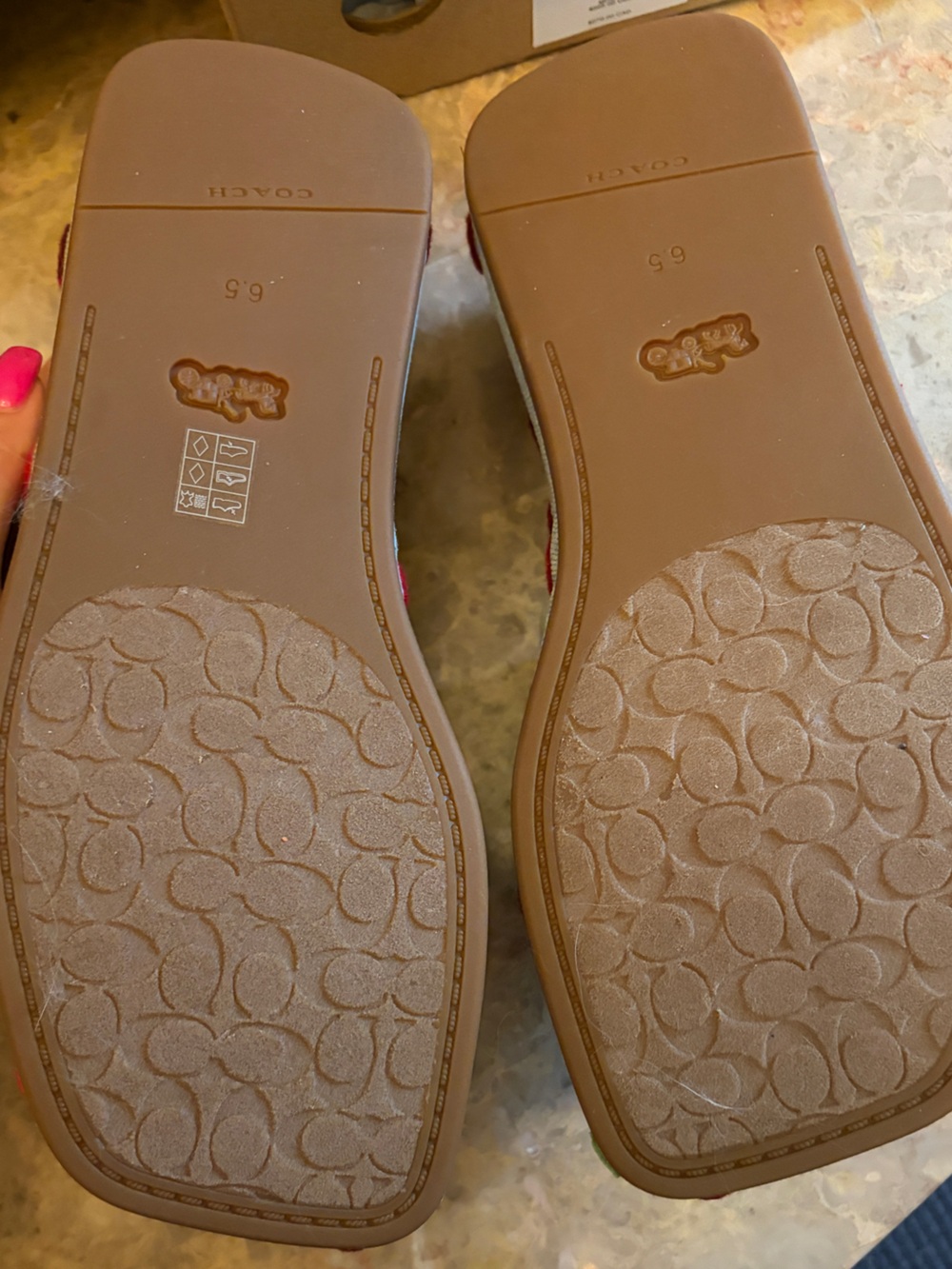 Coach Light Blue Cherry Embroidered Slip-On Mules new with tags - Picture 5 of 10